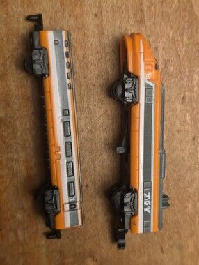 Vintage Micro Machines Trains - orange train
